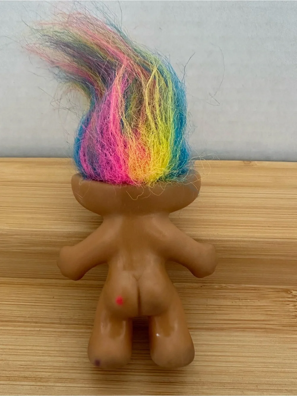 Vintage Russ Mini Troll Dolls with Green, Rainbow, and Orange Hair Set of 3 #11